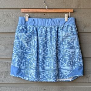 Telluride Clothing Company Nautical Pull-on Skort Blue Pockets Mesh Size Large